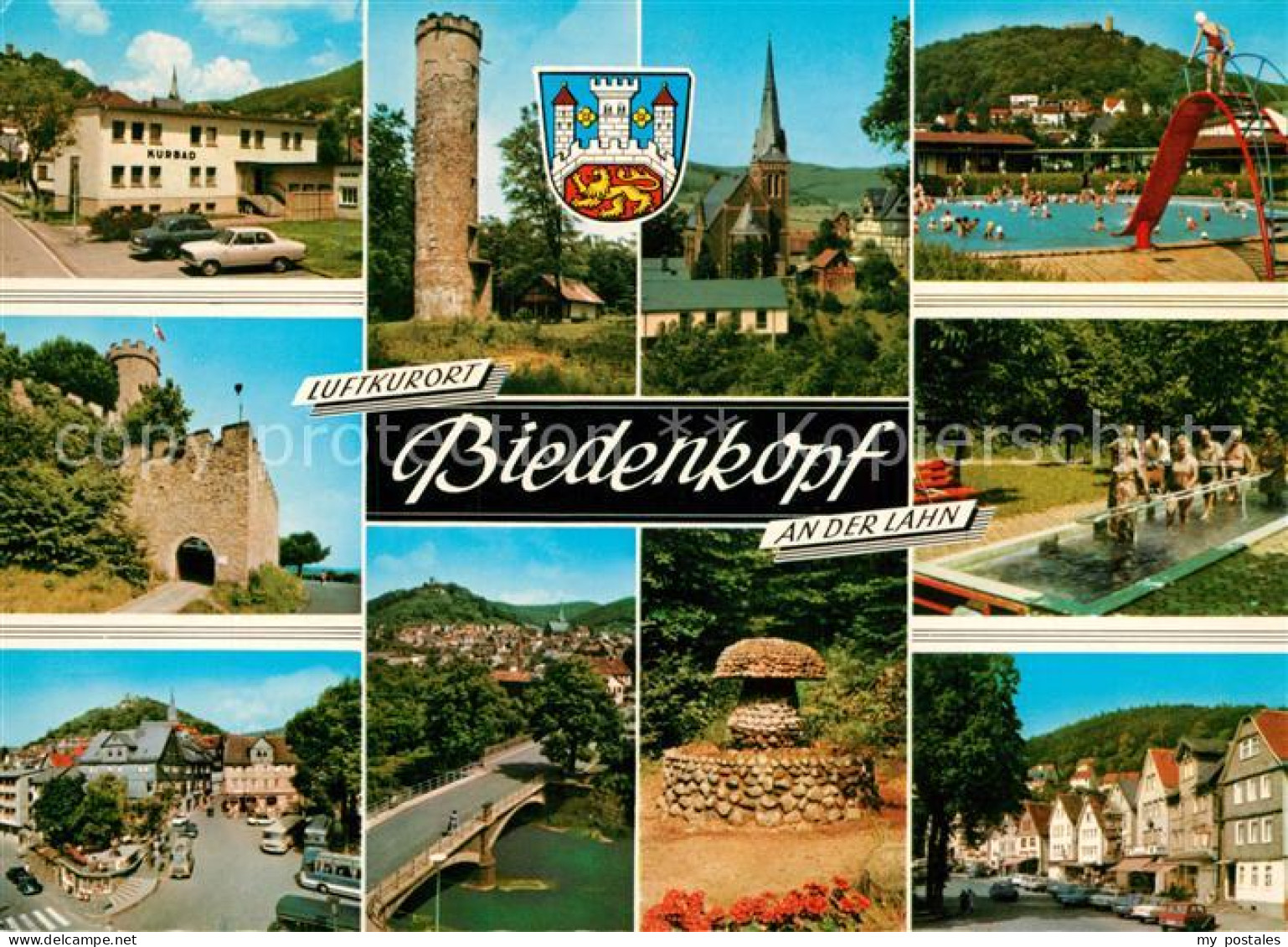 73214339 Biedenkopf Kurbad Burg Turm Bruecke Kirche Freibad Wassertreten Biedenk - Biedenkopf