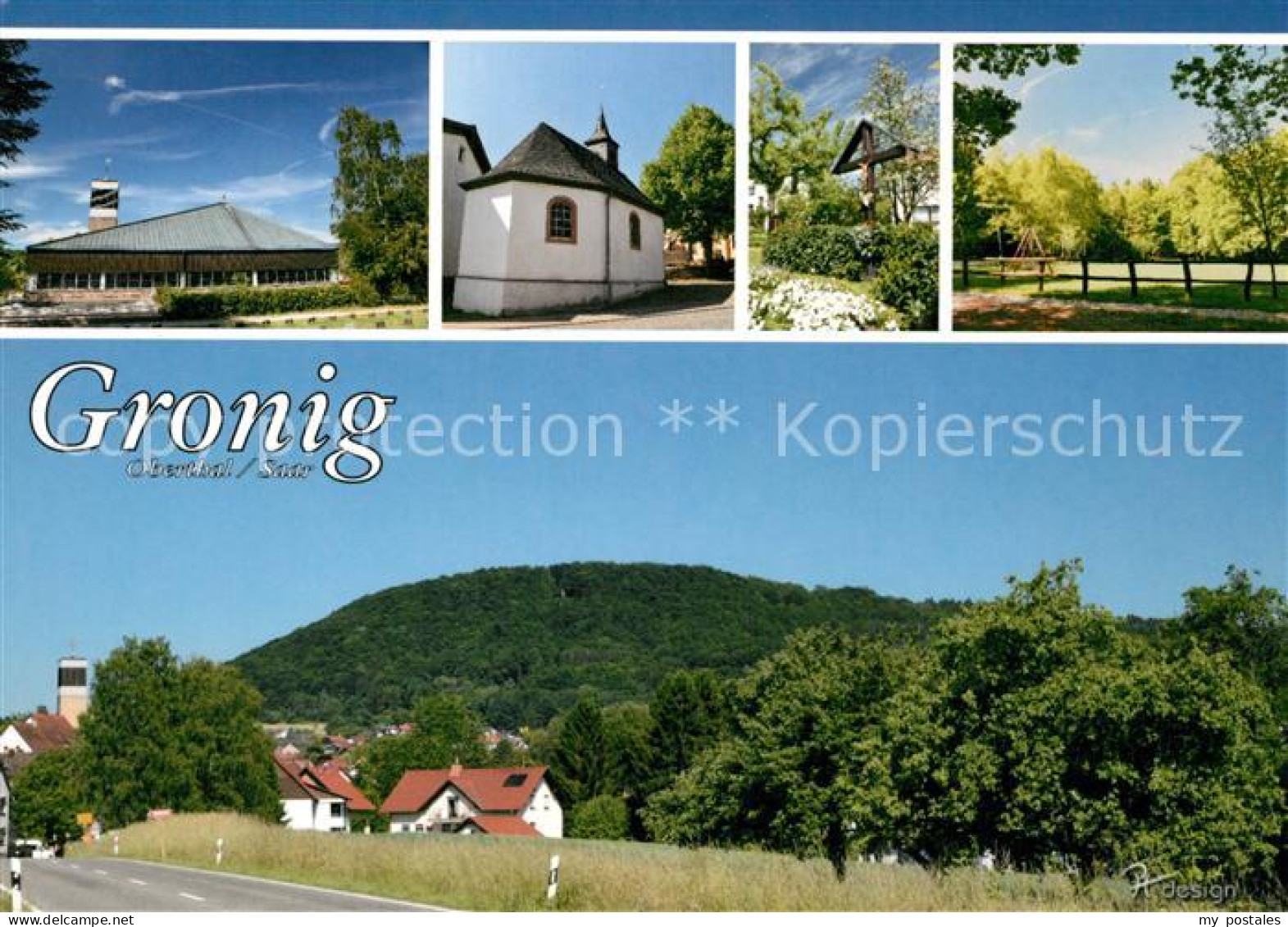 73214316 Gronig Oberthal Saar Momberg Donatuskapelle Pfarrkirche Wegekreuz Kapel - Autres & Non Classés