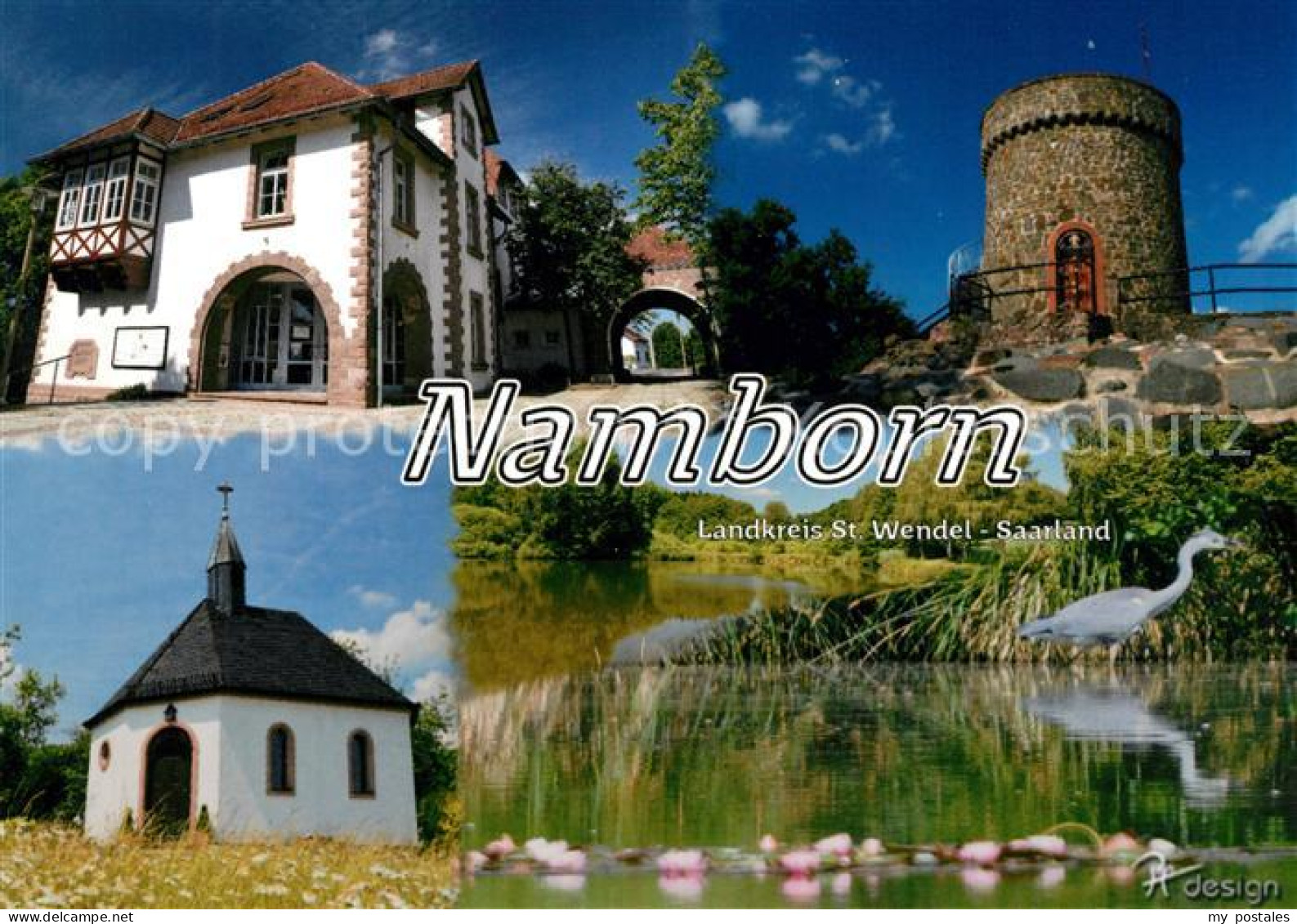 73214308 Namborn Rathaus Liebenburg Turm Wendalinuskapelle Klosterweiher Namborn - Sonstige & Ohne Zuordnung