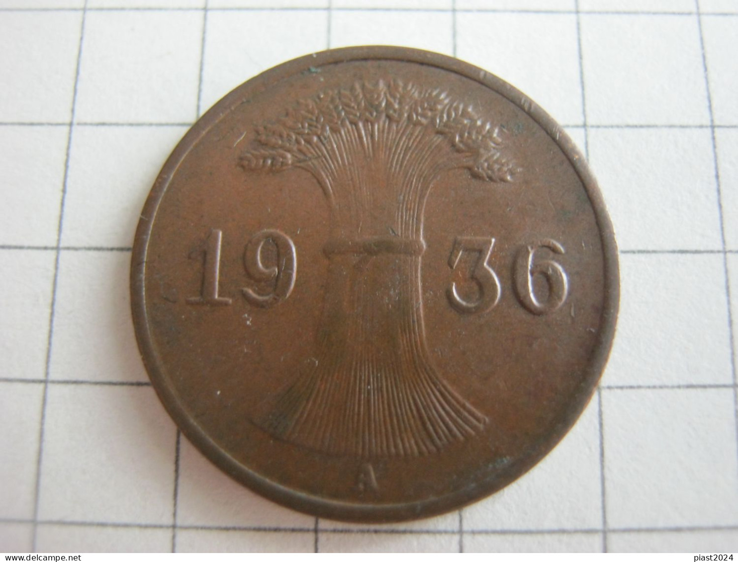 Germany 1 Reichspfennig 1936 A - 1 Rentenpfennig & 1 Reichspfennig