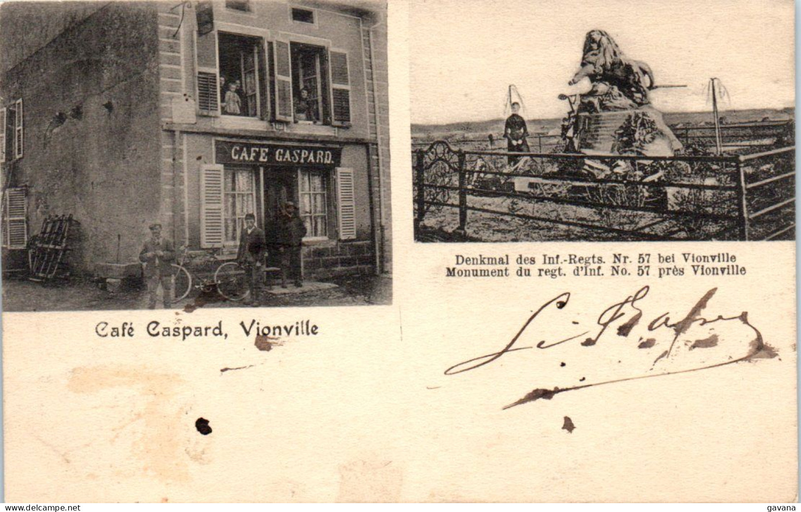 57 VIONVILLE - Café Gaspard - Autres & Non Classés