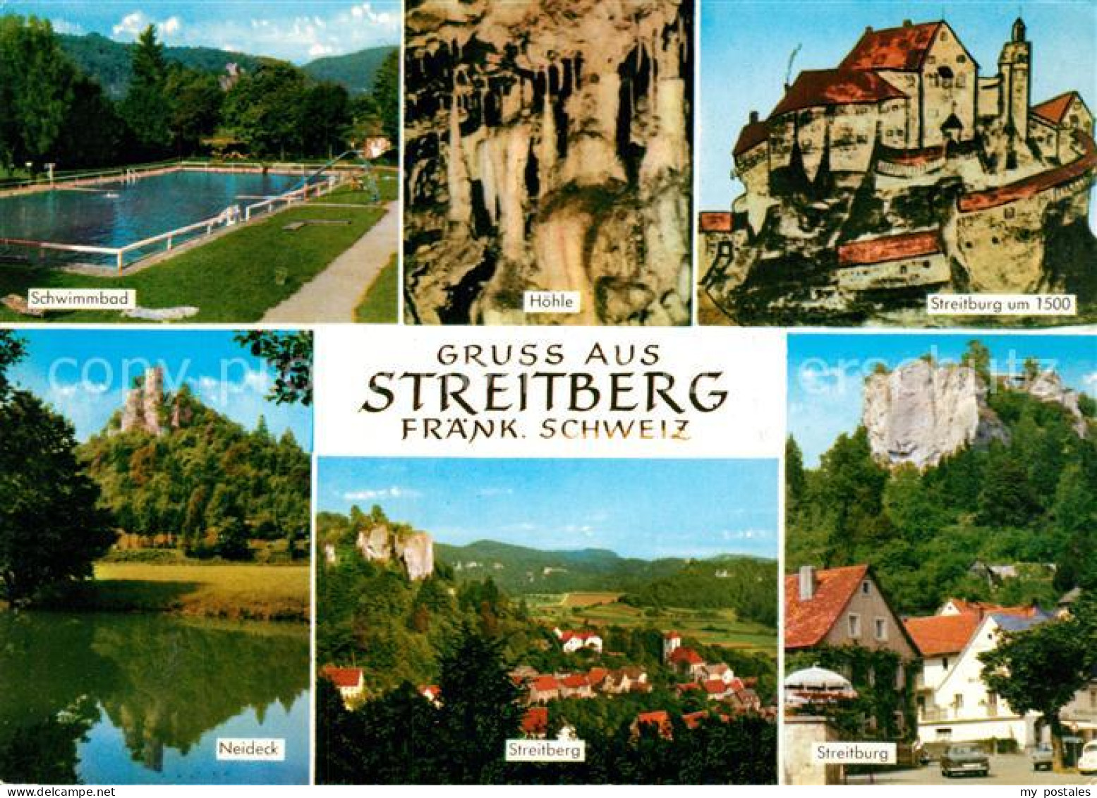 73214292 Streitberg Oberfranken Freibad Hoehle Burg Neideck Streitburg Um 1500 L - Sonstige & Ohne Zuordnung