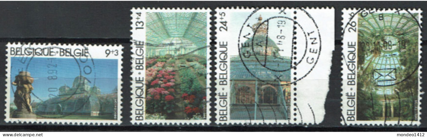 België 1989 OBP 2340/2343 - Y&T 2340/43 - Serres Royales De Laeken, Koninklijke Serres Van Laken - Usati