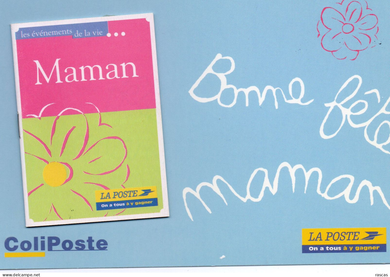 CPM GRAND FORMAT 1 - BONNE FETE MAMAN - PETIT LIVRET DE POEMES COLLE A LA CARTE - EDITEE PAR LA POSTE ET COLIPOSTE - Fête Des Mères