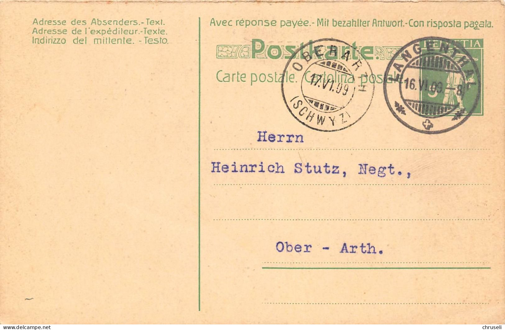 Langenthal Helvetia Schweizer Kaffee Fabriken Firmen Gewerbestempel Besonderheiten - Stamped Stationery