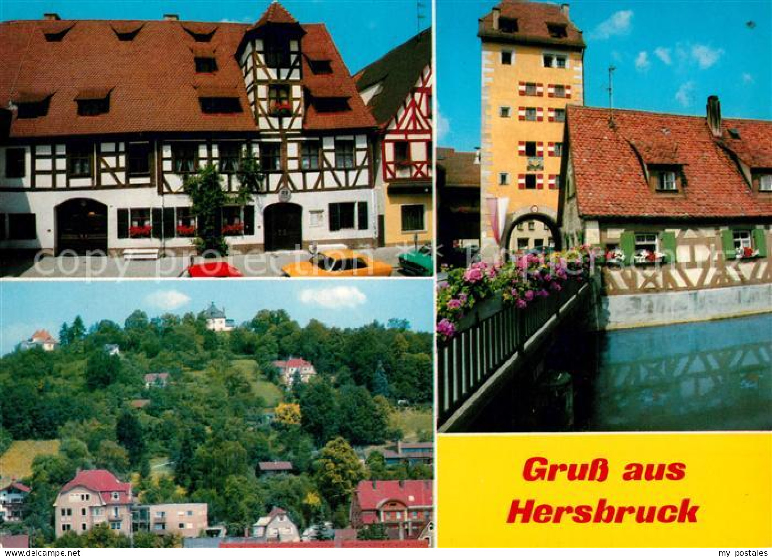 73214246 Hersbruck Altstadt Fachwerkhaus Teilansicht Torbogen Bruecke Partie Am  - Hersbruck