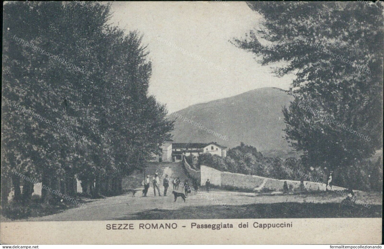 Cs171 Cartolina Sezze Romano Passeggiata Dei Capuccini Provincia Di Roma Lazio - Autres & Non Classés