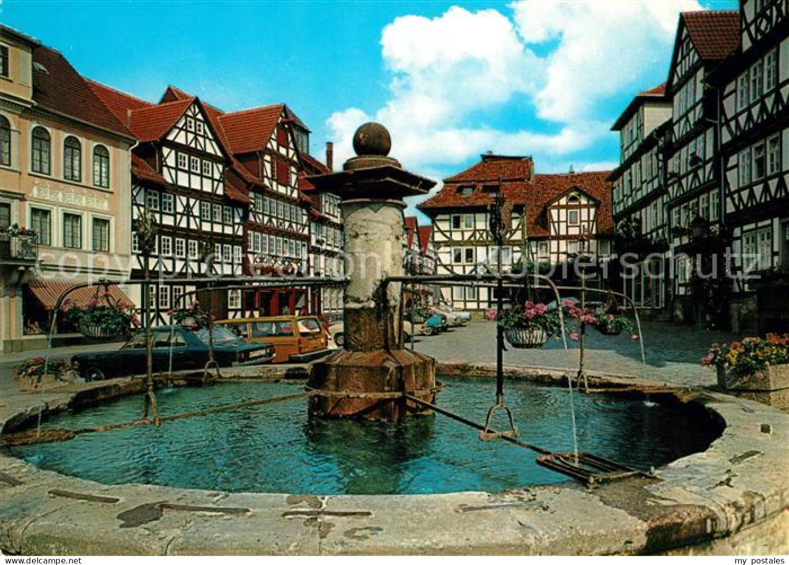 73214215 Bad Sooden-Allendorf Marktplatz Brunnen Fachwerkhaeuser Altstadt Bad So - Bad Sooden-Allendorf