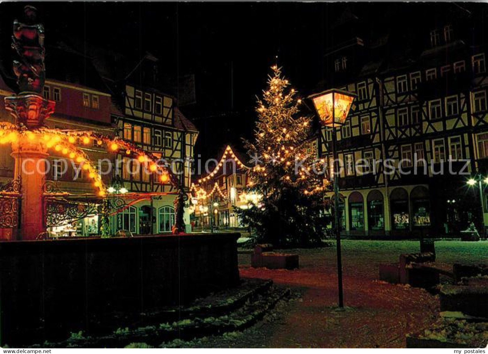 73214195 Butzbach Marktplatz Zur Weihnachtszeit Brunnen Christbaum Butzbach - Butzbach