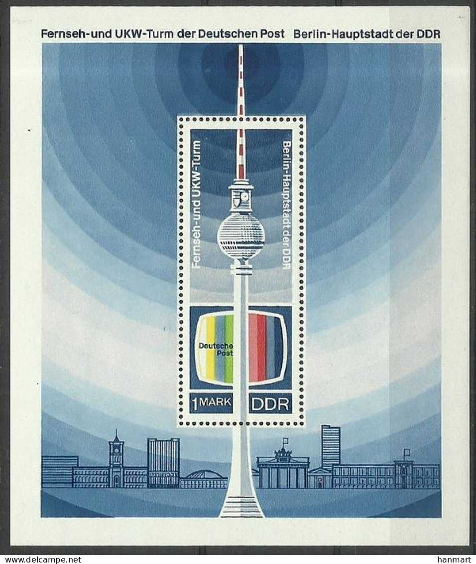 Germany, Democratic Republic (DDR) 1969 Mi Block 30 MNH  (ZE5 DDRbl30) - Telecom