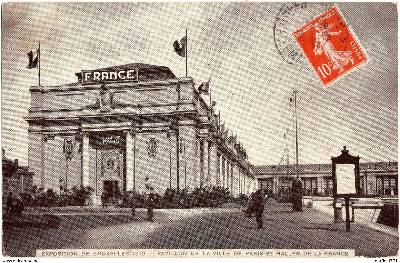 BRUXELLES - Exposition De 1910 - Pavillon De La Ville De Paris Et Halles De La France - - Wereldtentoonstellingen