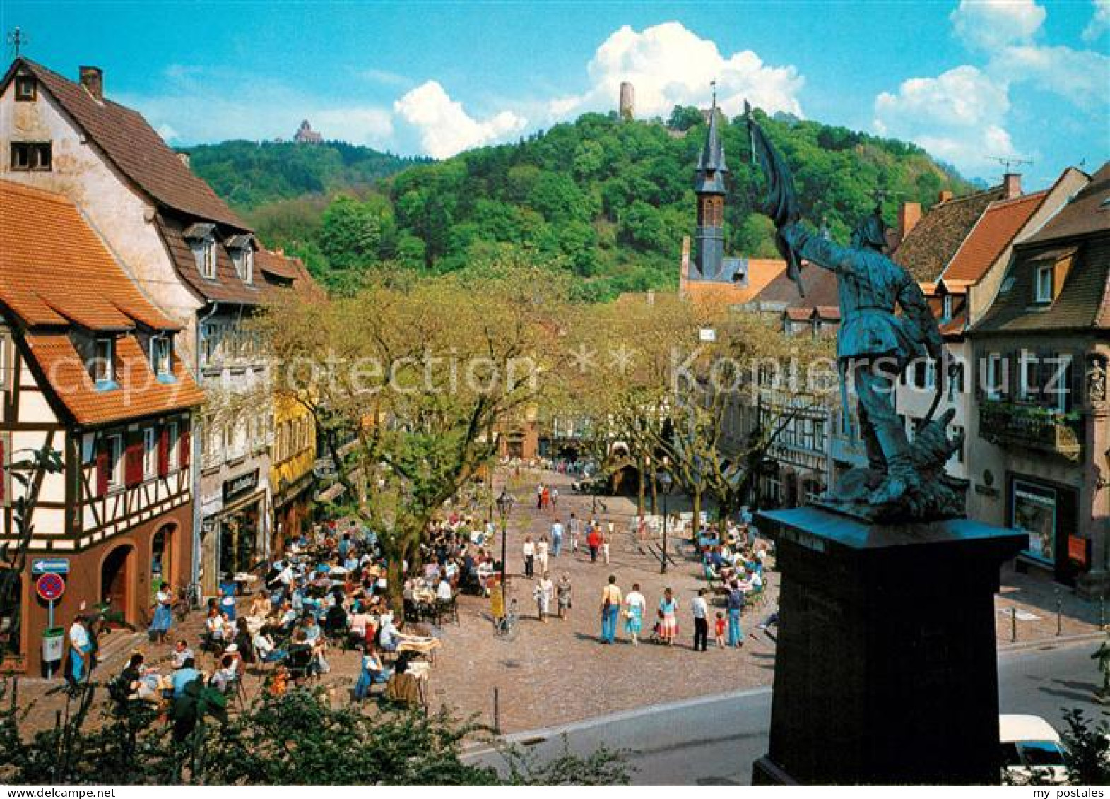 73214132 Weinheim Bergstrasse Marktplatz Denkmal Burgruine Windeck Und Wachenbur - Weinheim