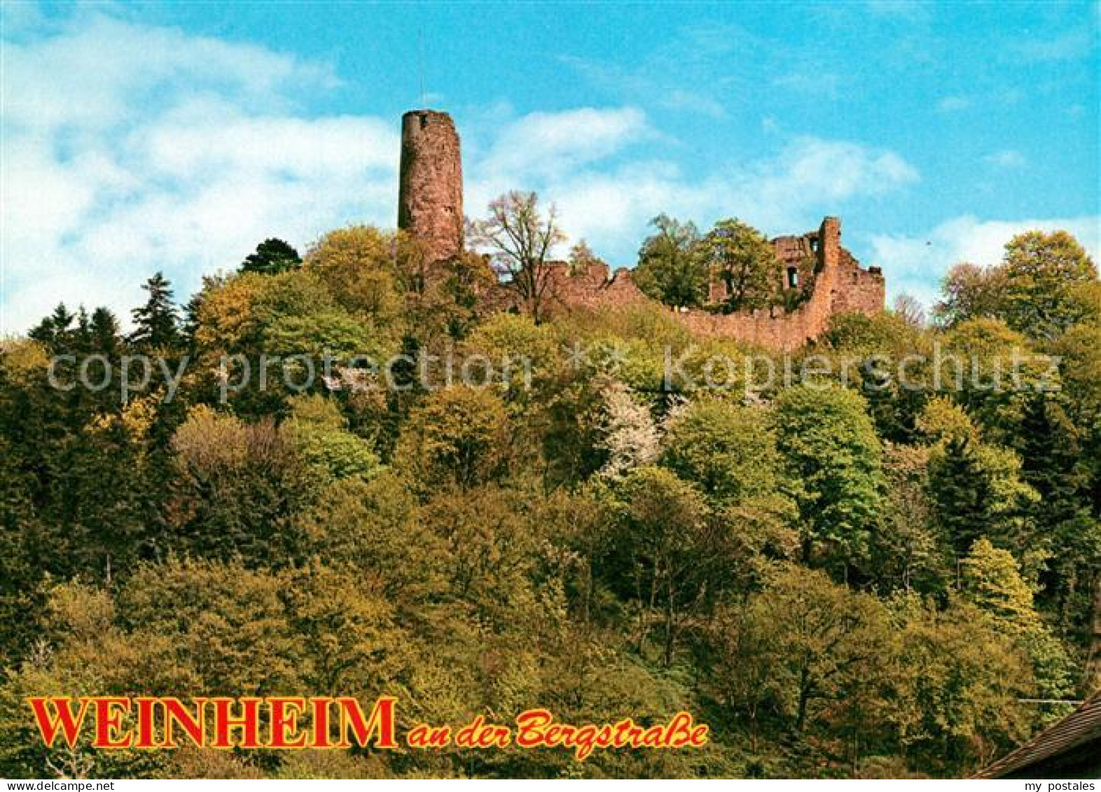 73214124 Weinheim Bergstrasse Burgruine Windeck Weinheim Bergstrasse - Weinheim