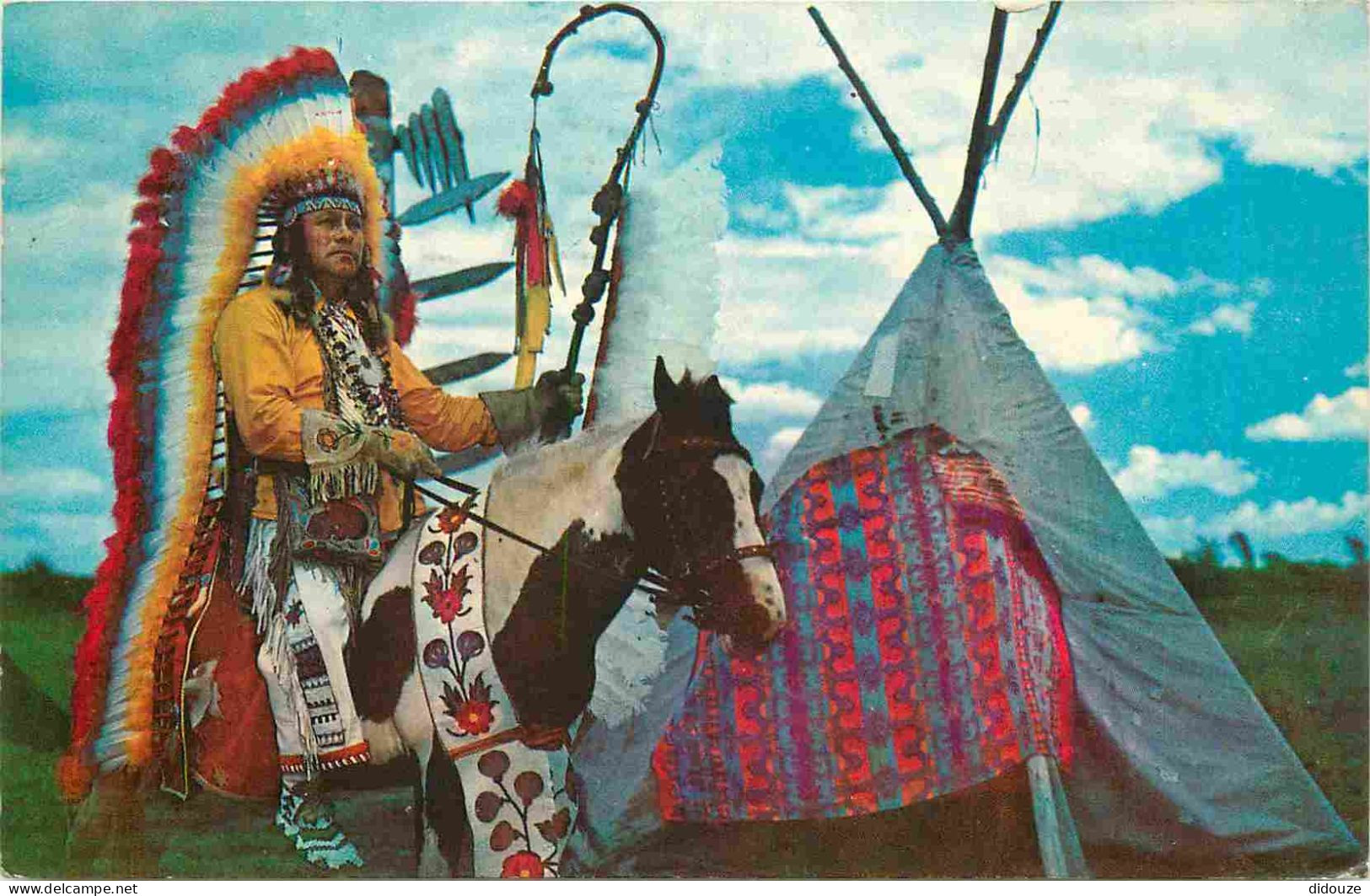 Indiens - Chief Poking Fire - Caughnawaga - Ka-Na-Wa-Ke - Indian Reserve Canada - CPM Format CPA - Voir Scans Recto-Vers - Indios De América Del Norte