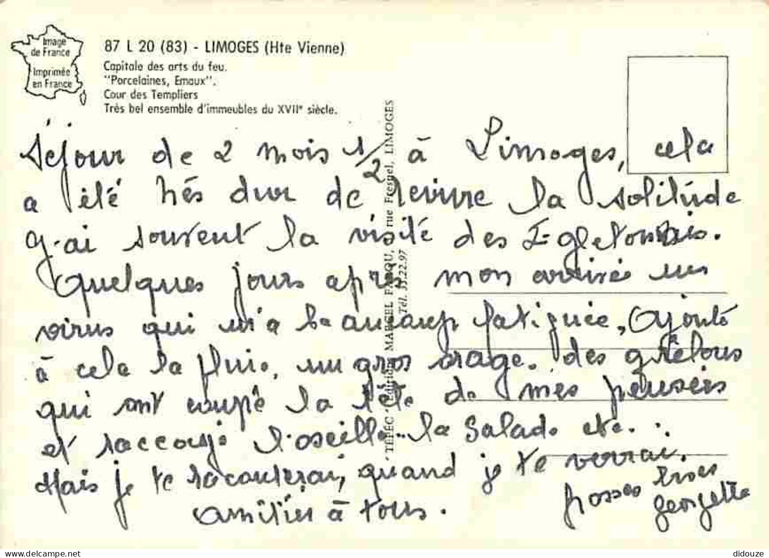 87 - Limoges - La Cour Du Temple - Immeubles Du 17e Siècle - CPM - Voir Scans Recto-Verso - Limoges