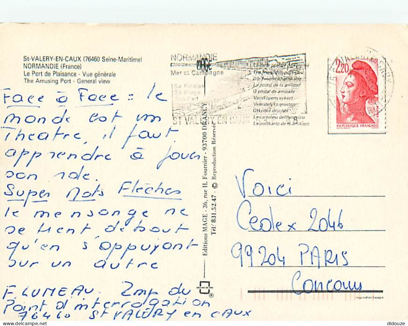 76 - Saint Valery En Caux - Multivues - Blasons - Flamme Postale De Saint Valery En Caux - CPM - Voir Scans Recto-Verso - Saint Valery En Caux