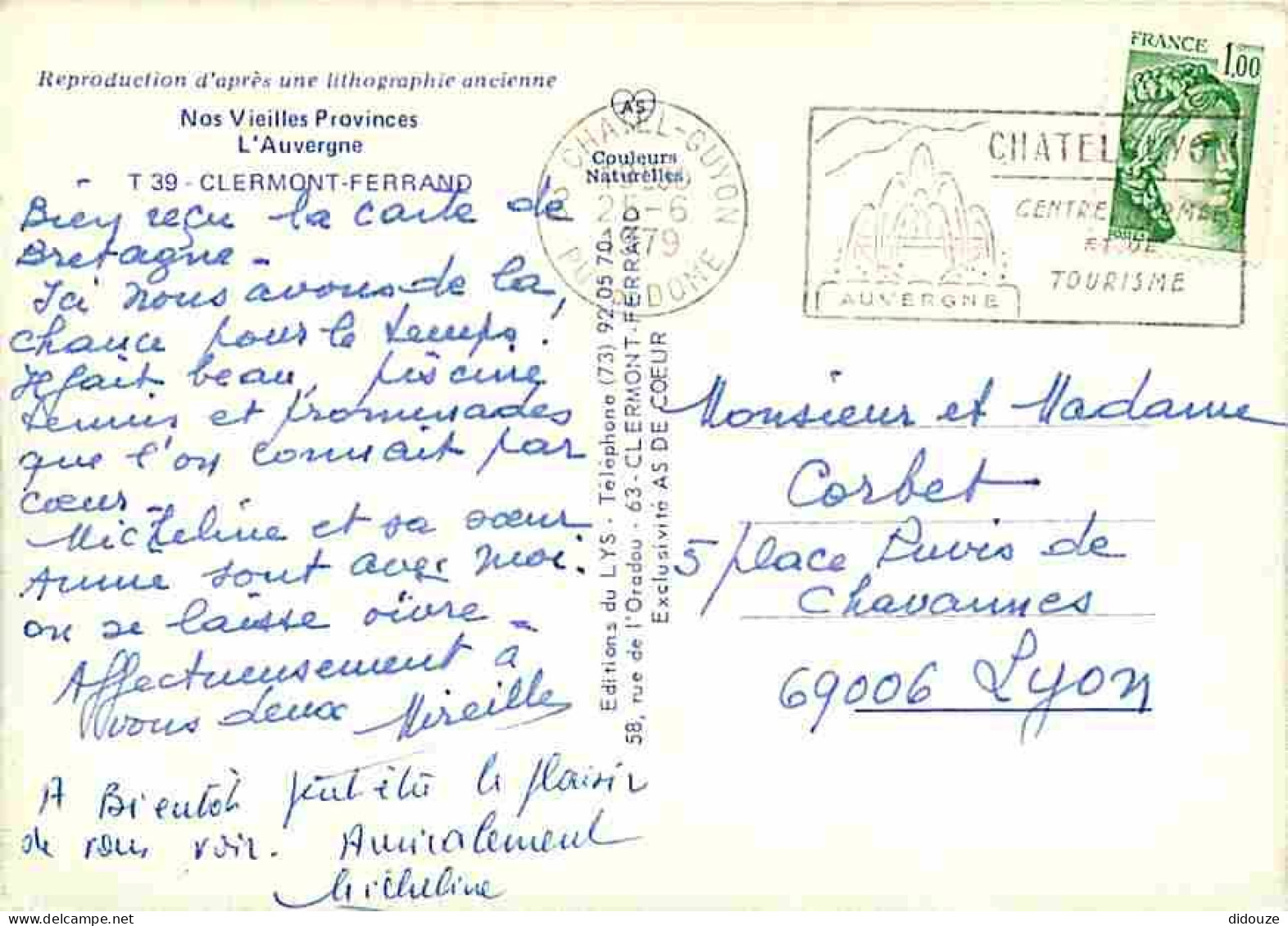 63 - Clermont Ferrand - Nos Vieilles Provinces - L'Auvergne - Reproduction D'après Une Lithographie Ancienne - CPM - Voi - Clermont Ferrand