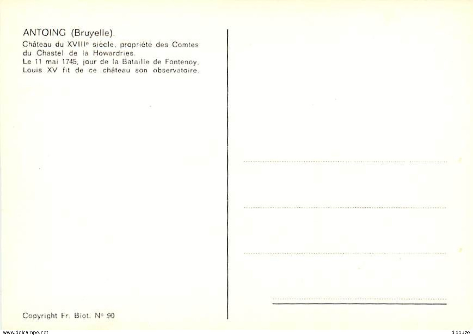 Belgique - Antoing - Château Du XVIIIe Siècle, Propriété Des Comtes Du Chastel De La Howardries - Carte Neuve - CPM - Vo - Antoing