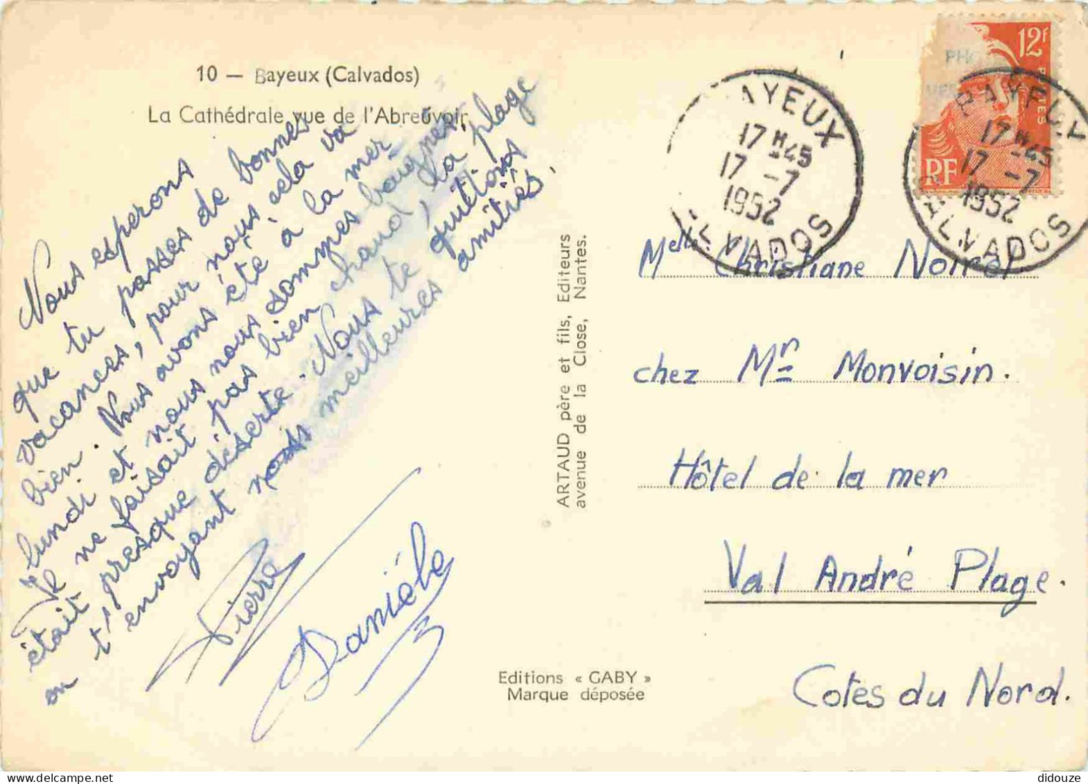14 - Bayeux - La Cathédrale Vue De L'abreuvoir - Carte Dentelée - CPSM Grand Format - Voir Scans Recto-Verso - Bayeux