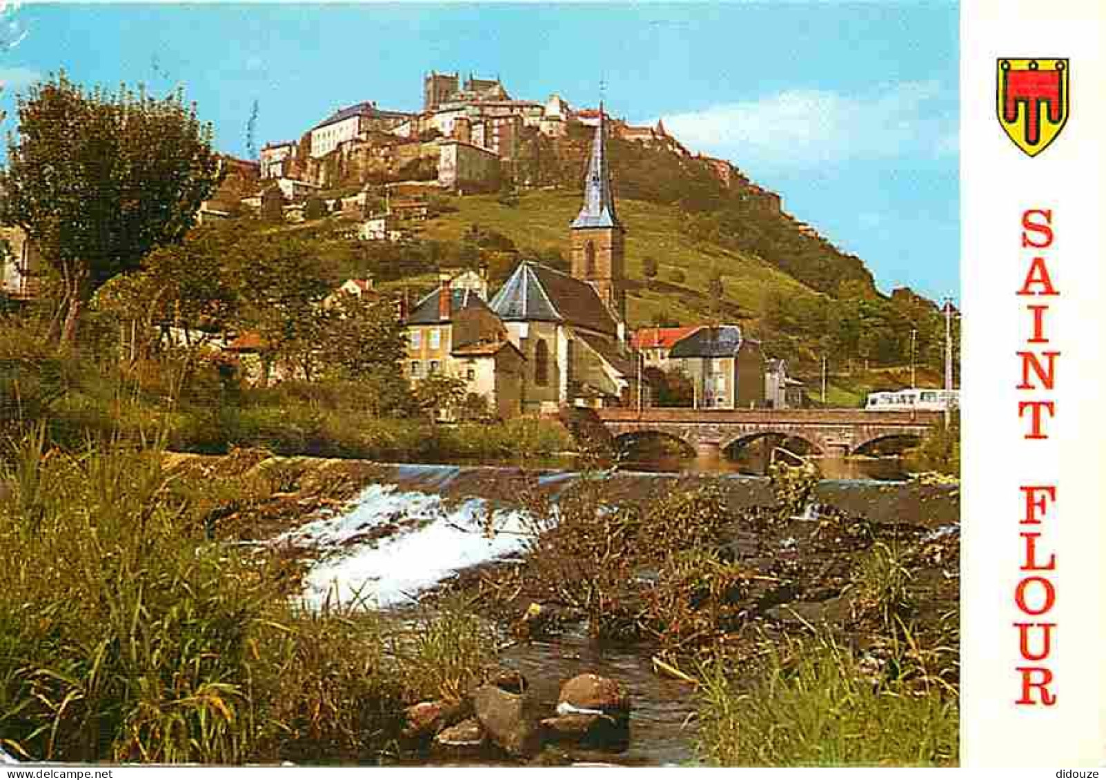 15 - Saint Flour - Vue Générale Et Les Bords De L'ander - Blasons - CPM - Voir Scans Recto-Verso - Saint Flour