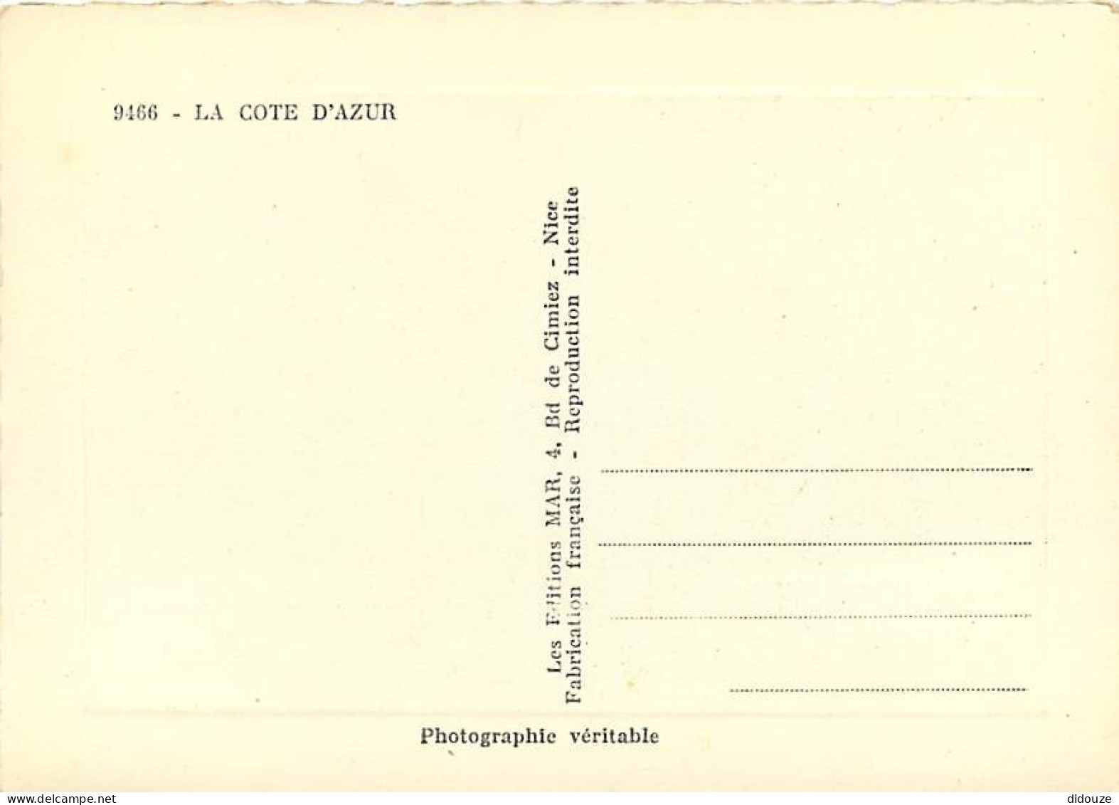 06 - Alpes Maritimes - La Frontière Franco Italienne - Mention Photographie Véritable - CPSM Grand Format - Carte Neuve  - Autres & Non Classés