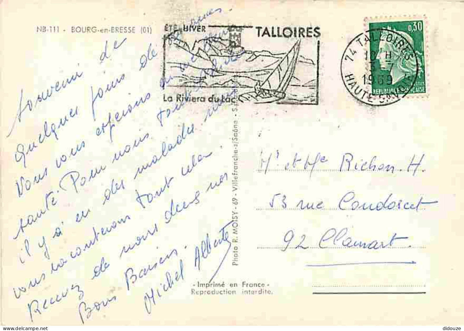 01 - Bourg En Bresse - Multivues - Automobiles - Flamme Postale - CPM - Voir Scans Recto-Verso  - Autres & Non Classés