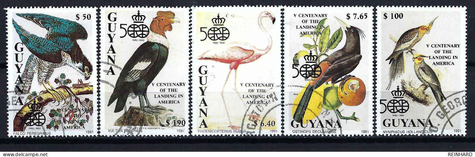 GUYANA Komplettsatz Mi-Nr. 2401 - 2405 Vögel Gestempelt - Siehe Bild - Guyane (1966-...)