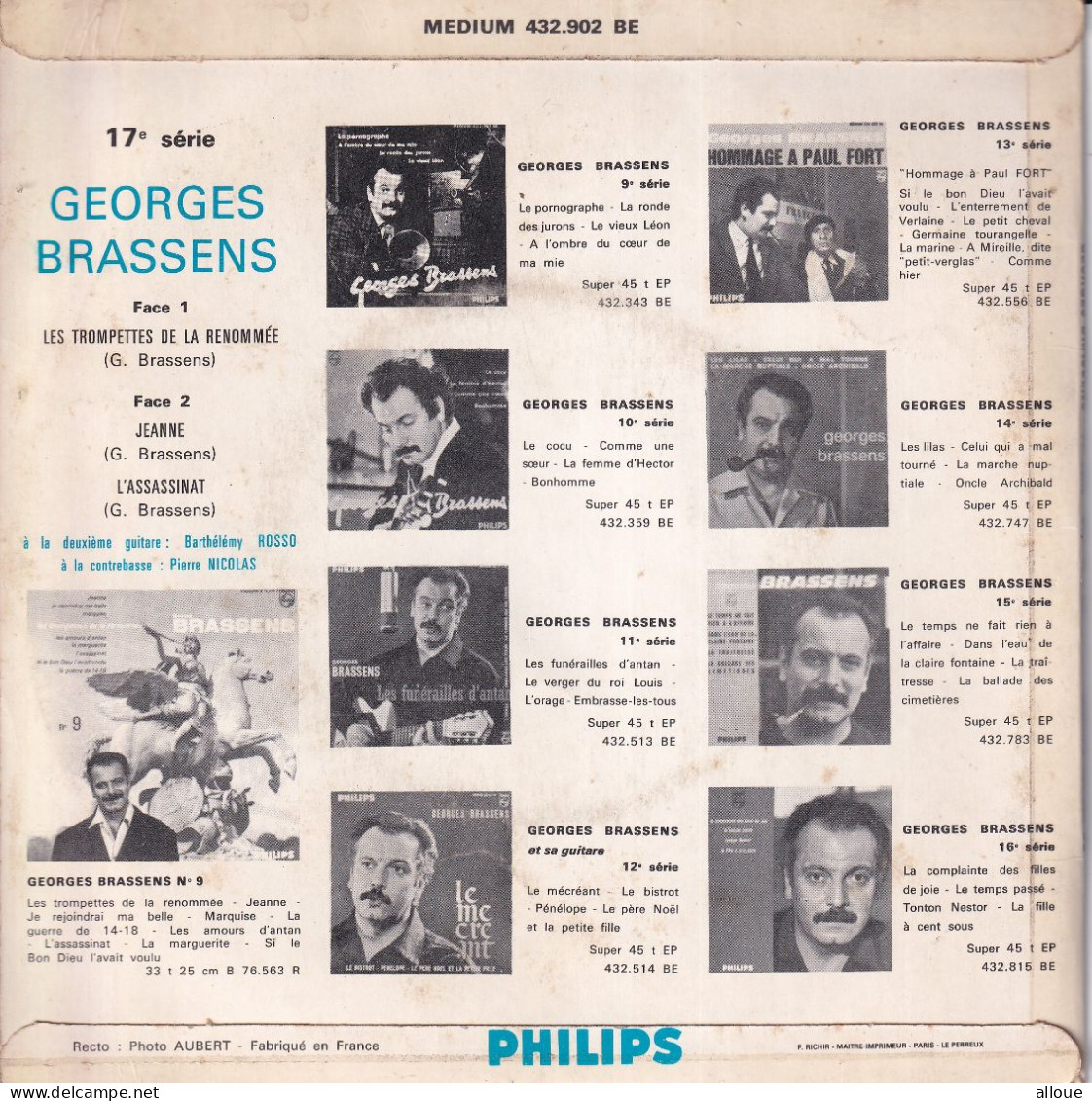 GEORGES BRASSENS - FR EP - LES TROMPETTES DE LA RENOMMEE + 3 - Otros - Canción Francesa