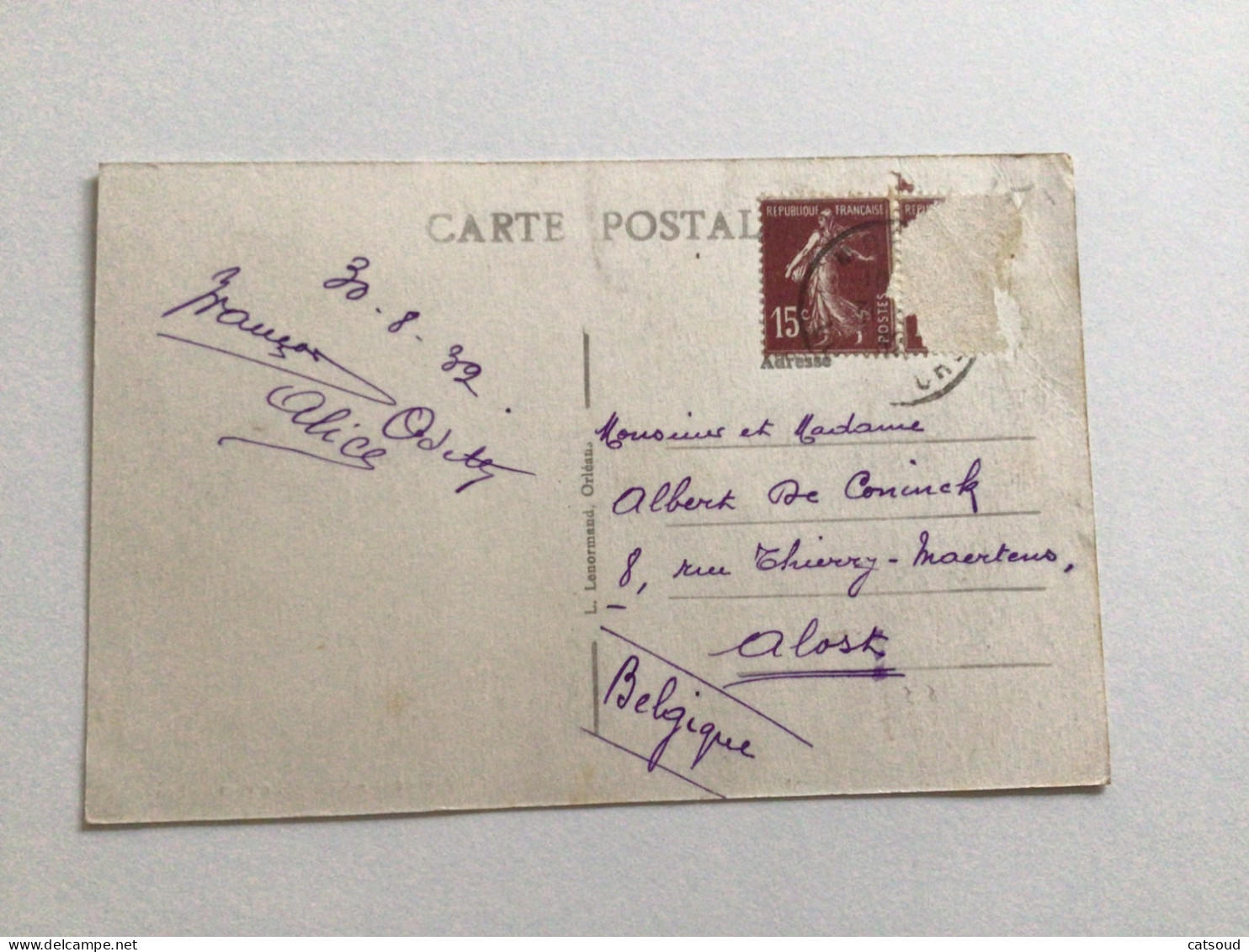 Carte Postale Ancienne (1932) Morée Le Pont Du Loir - Moree
