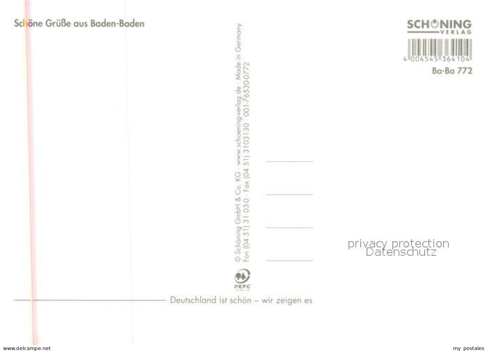 73213970 Baden-Baden Russ Kirche Lichtentaler Allee Kurhaus Iffezheimer Galoppre - Baden-Baden