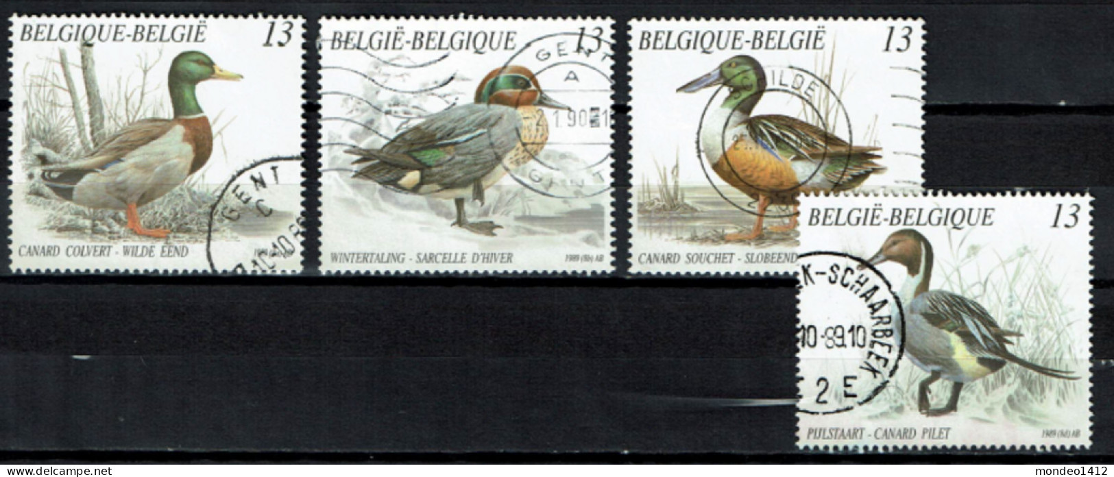 België 1989 OBP 2332/2335 - Y&T 2332/35 - Natuur, Nature, Fauna, Eenden, Canards, Ducks - Oblitérés