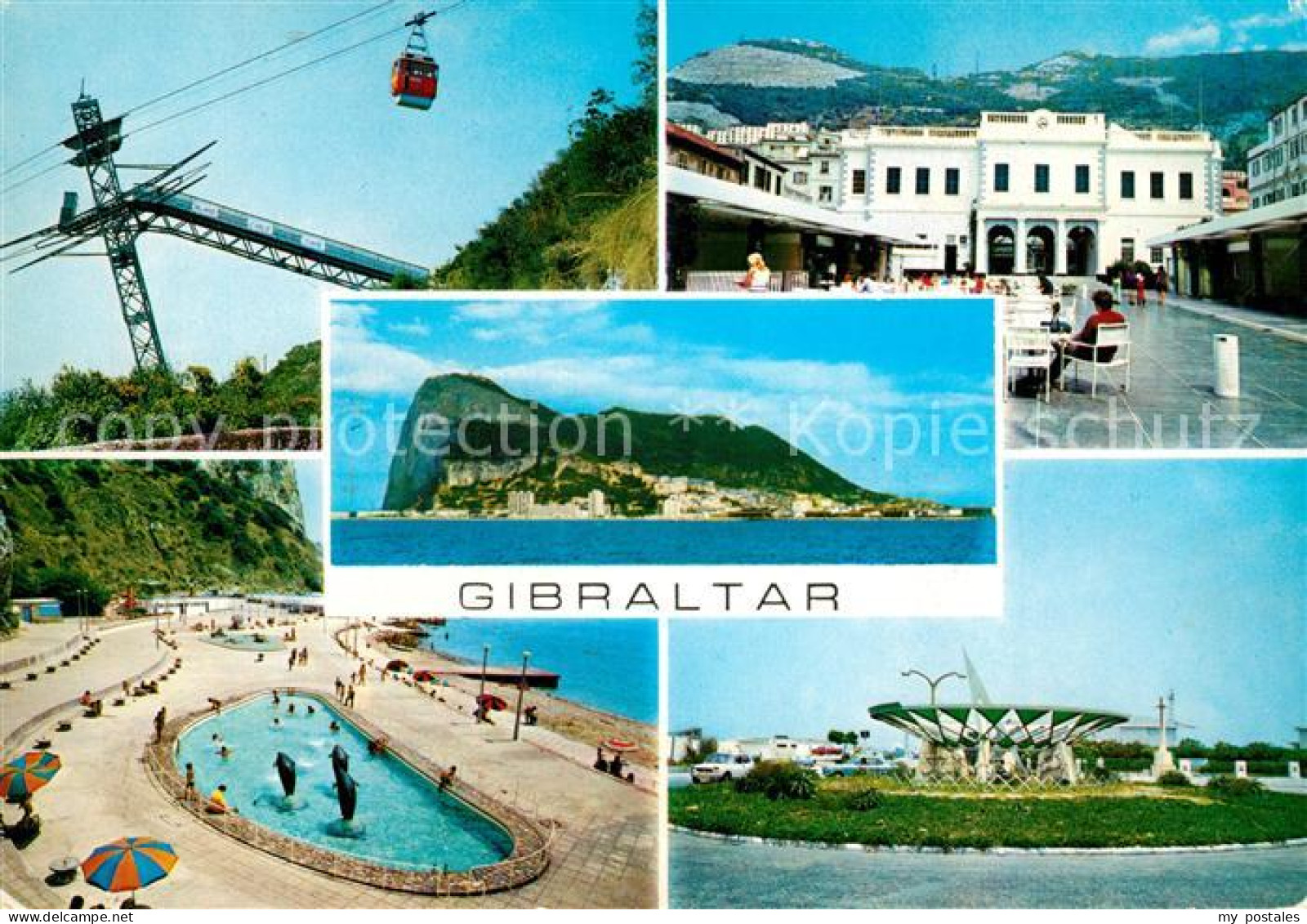 73213302 Gibraltar Seilbahn Felsen Stadtplatz Swimmingpool Gibraltar - Gibraltar