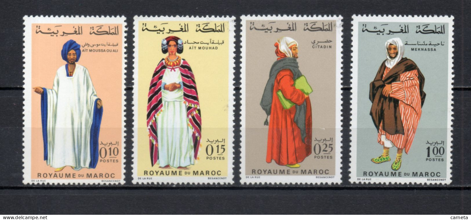 MAROC N°  590 à 593     NEUFS SANS CHARNIERE  COTE 6.50€    COSTUME - Maroc (1956-...)