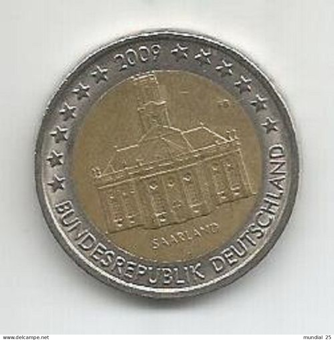 GERMANY 2 EURO 2009 (J) - BUILDING IN SAARLAND - Duitsland