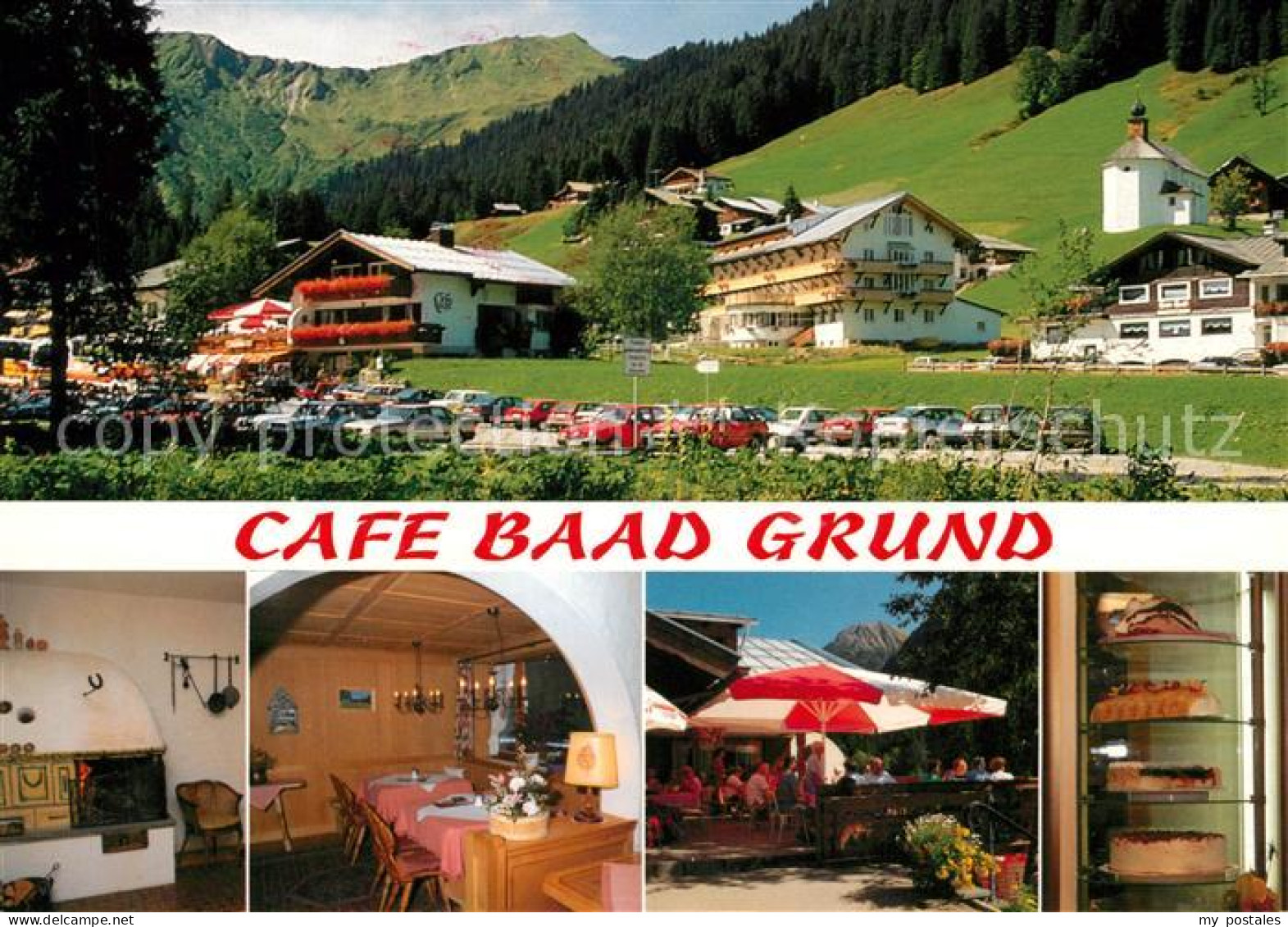 73210253 Baad Mittelberg Kleinwalsertal Cafe Baad Grund Konditorei Baad Mittelbe - Autres & Non Classés