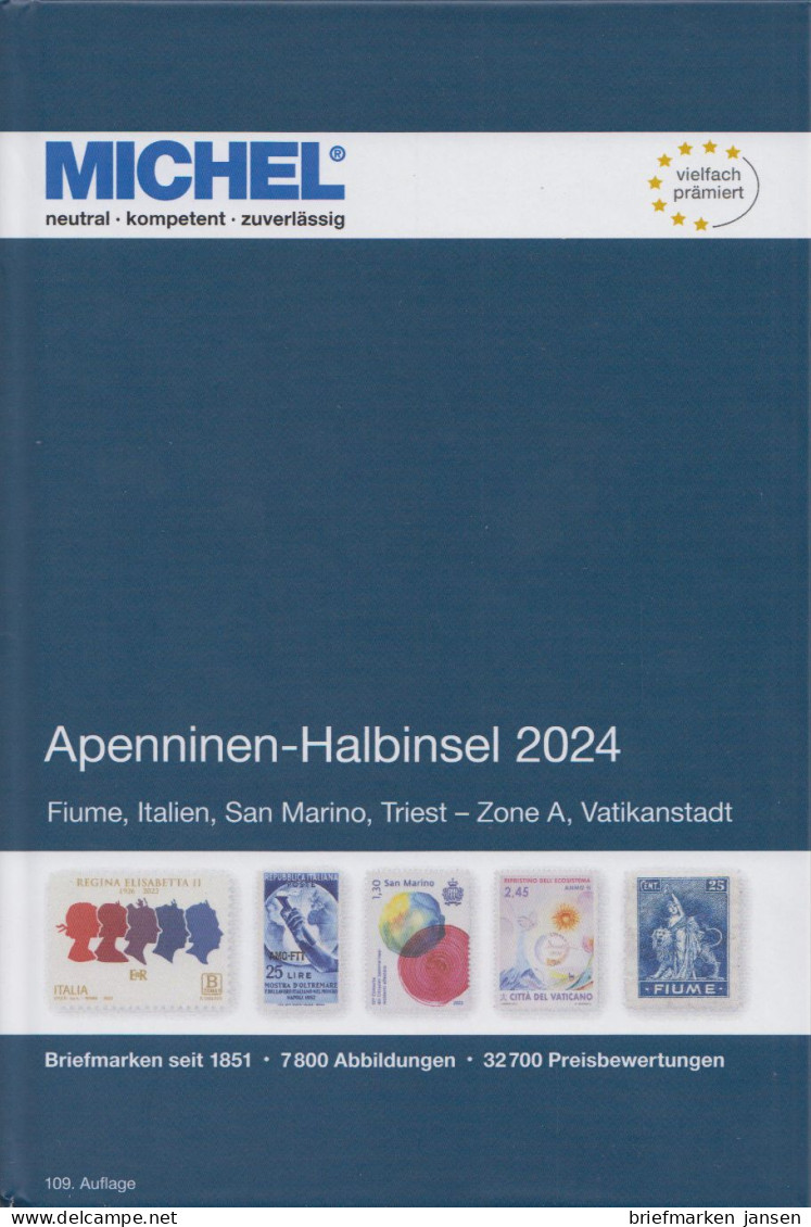 Michel Europa Katalog Band 5 - Apenninen-Halbinsel 2024, 109. Auflage - Austria