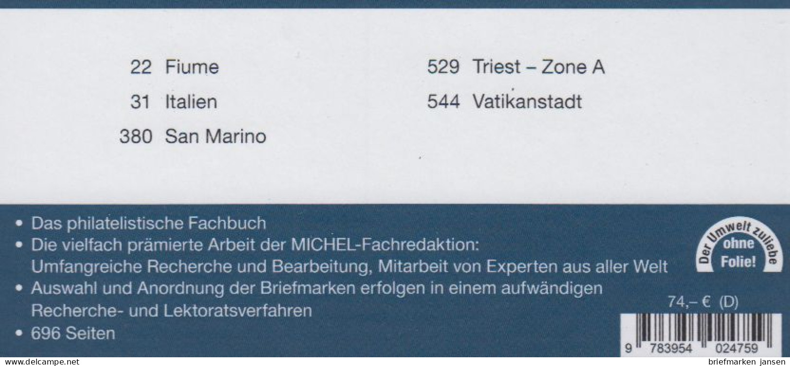 Michel Europa Katalog Band 5 - Apenninen-Halbinsel 2024, 109. Auflage - Österreich