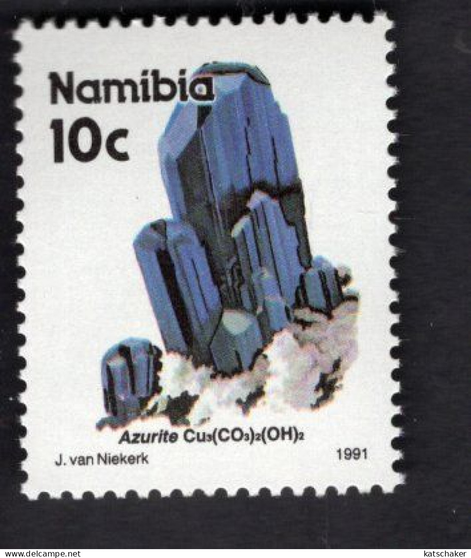 202539555 1991 SCOTT 677 (XX) POSTFRIS MINT NEVER HINGED - MINERALS & MINES - AZURITE - Namibia (1990- ...)