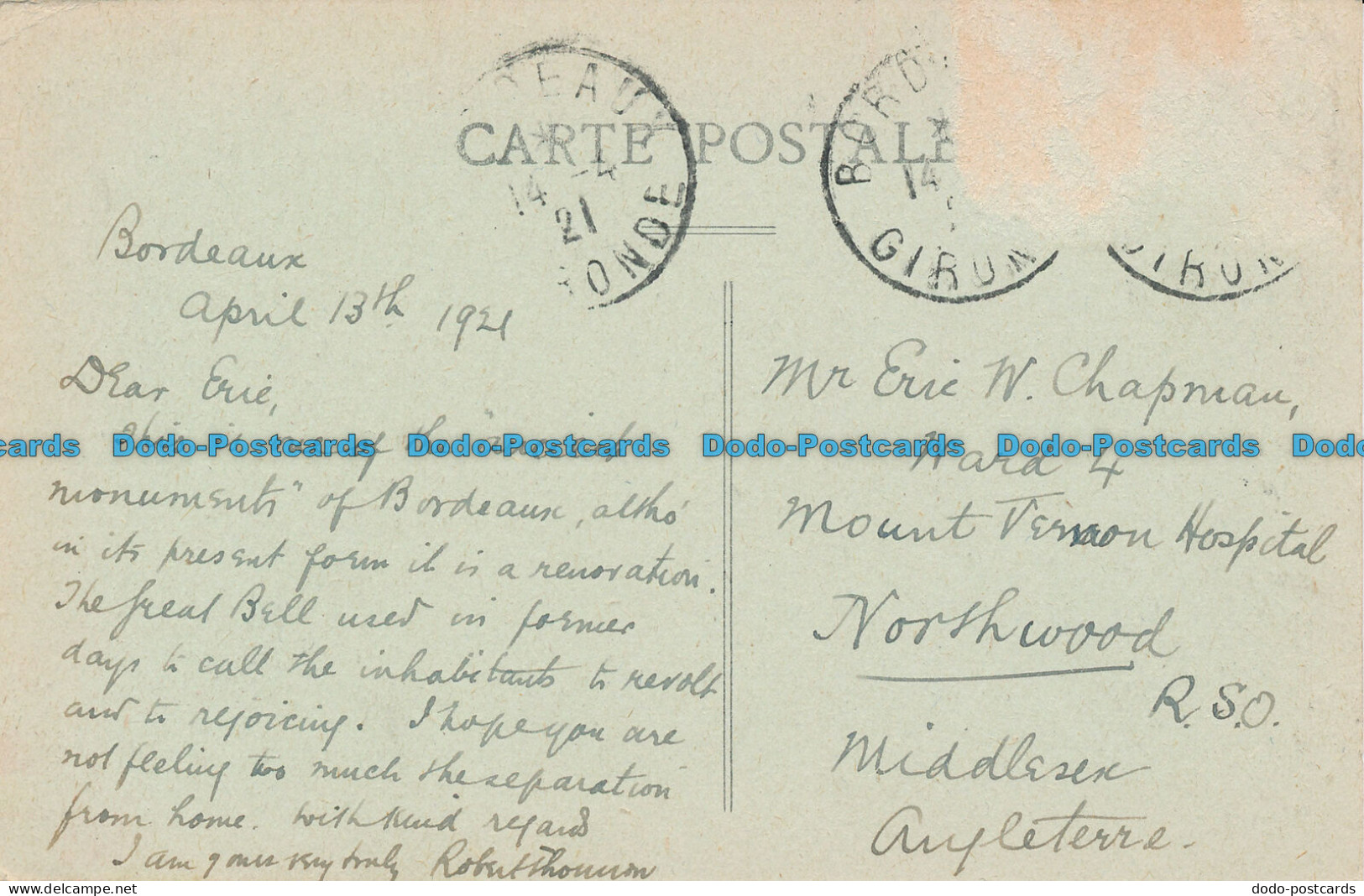 R045183 Bordeaux. La Grosse Cloche. 1921 - World