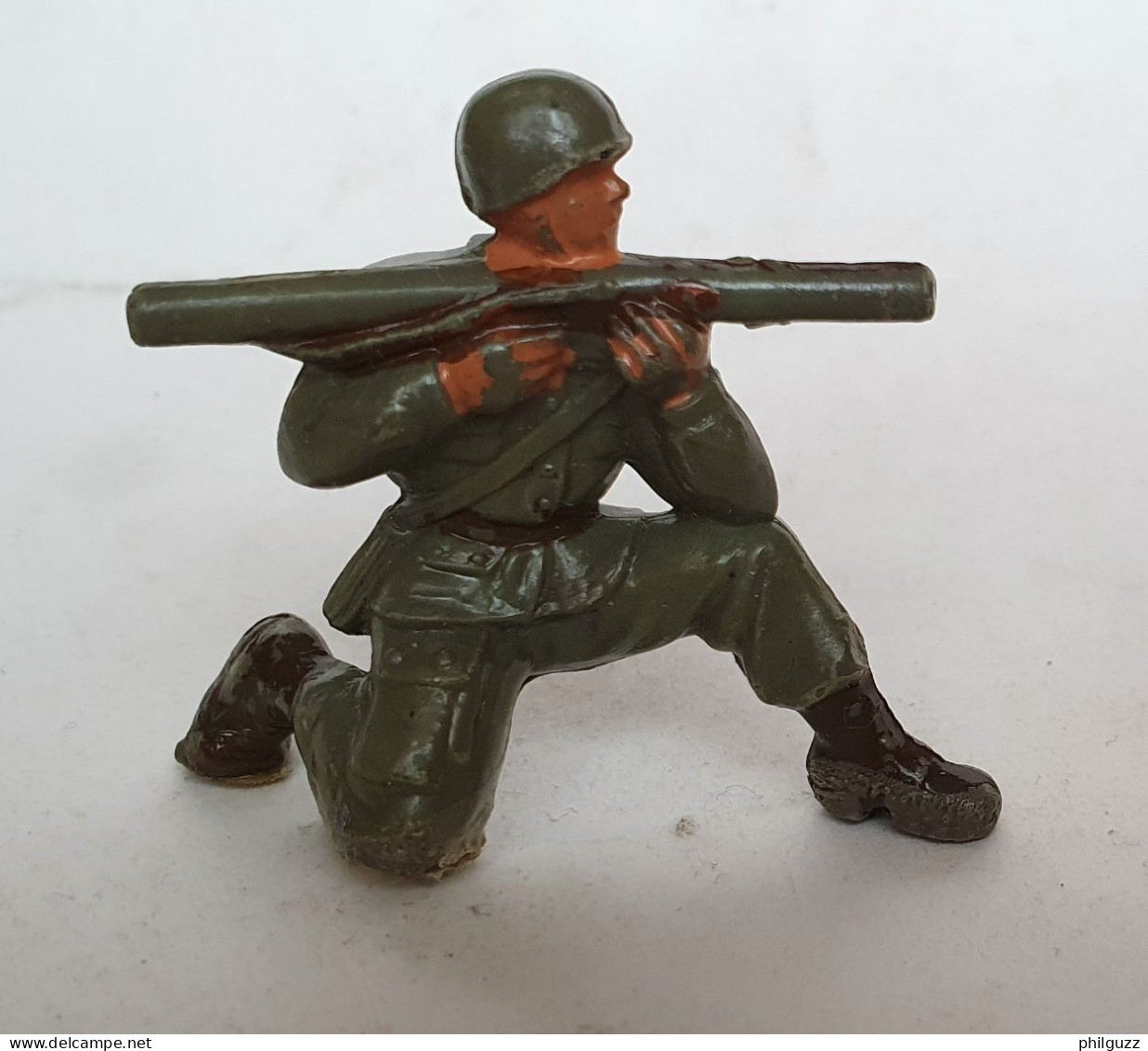 Figurine Guilbert ARMEE MODERNE SOLDAT BAZOOKA 1 60's Pas Starlux Clairet Cyrno (2) - Leger