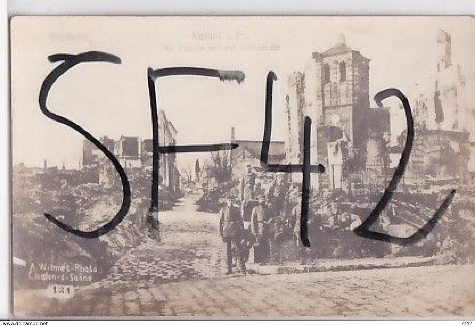 RETHEL                CARTE PHOTO   RUINES GUERRE 1914 - Rethel