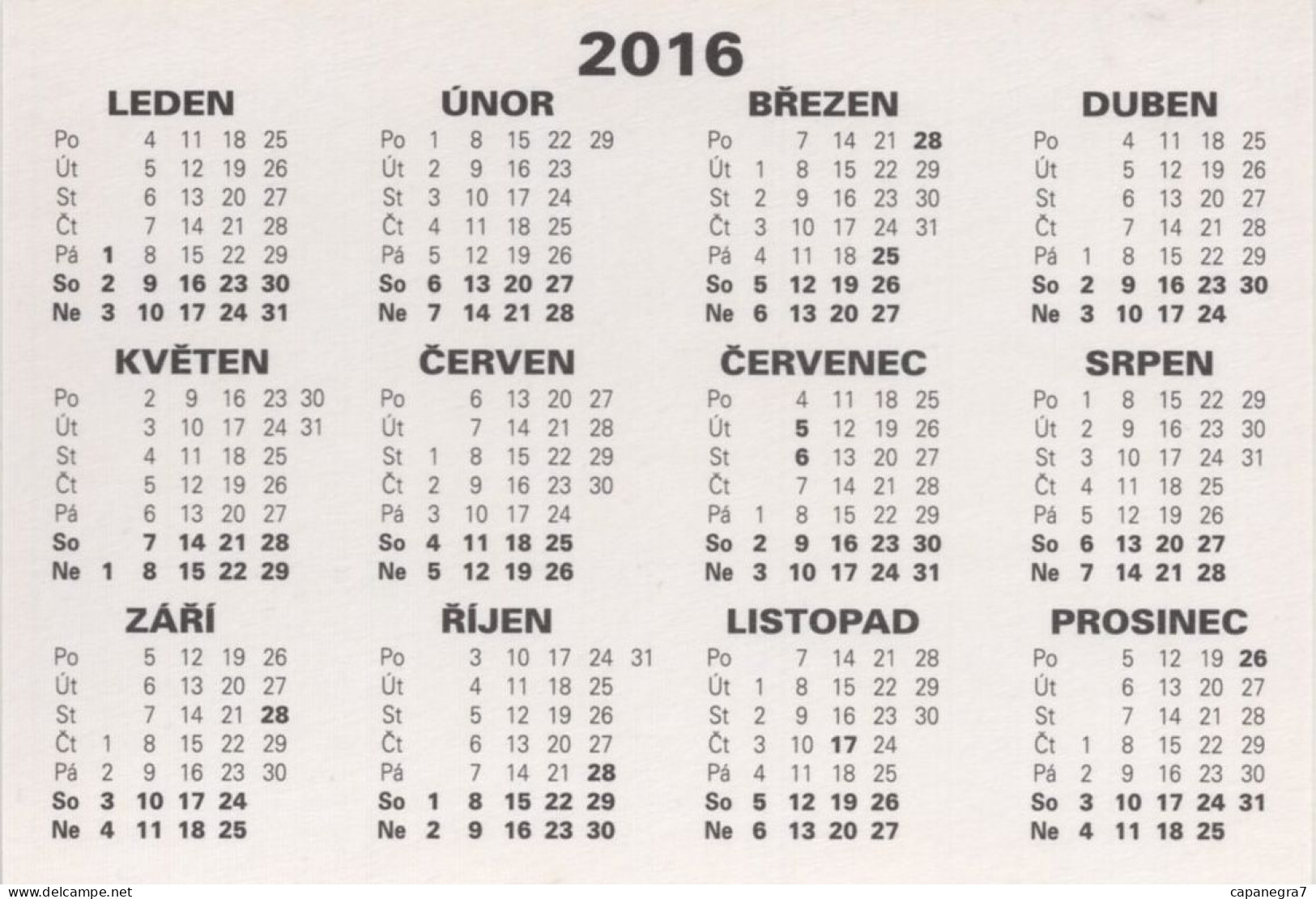 3 Calendars Models Of Steam Locomotives, Czech Rep, 2016 - Tamaño Pequeño : 2001-...