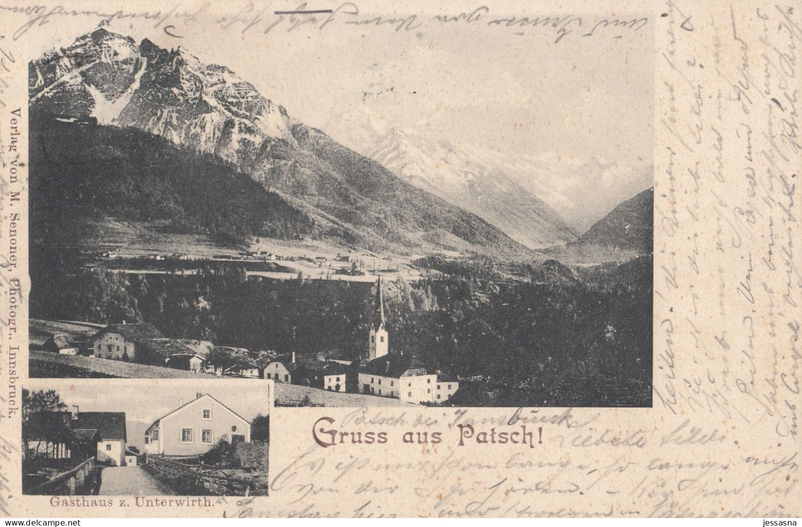 AK - (Tirol) Gruss Aus PATSCH - Stubai-Wipptal - Panorama - Gasthaus Z. Unterwirth 1903 - Zillertal