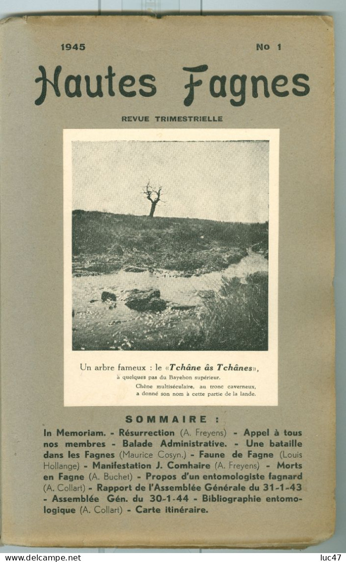 Lot de 7 anciennes revues "Hautes Fagnes"  1937 Numéro 4 - 38 N 2 - 39 N 2 - 40 N1 - 45 N1-2-3
