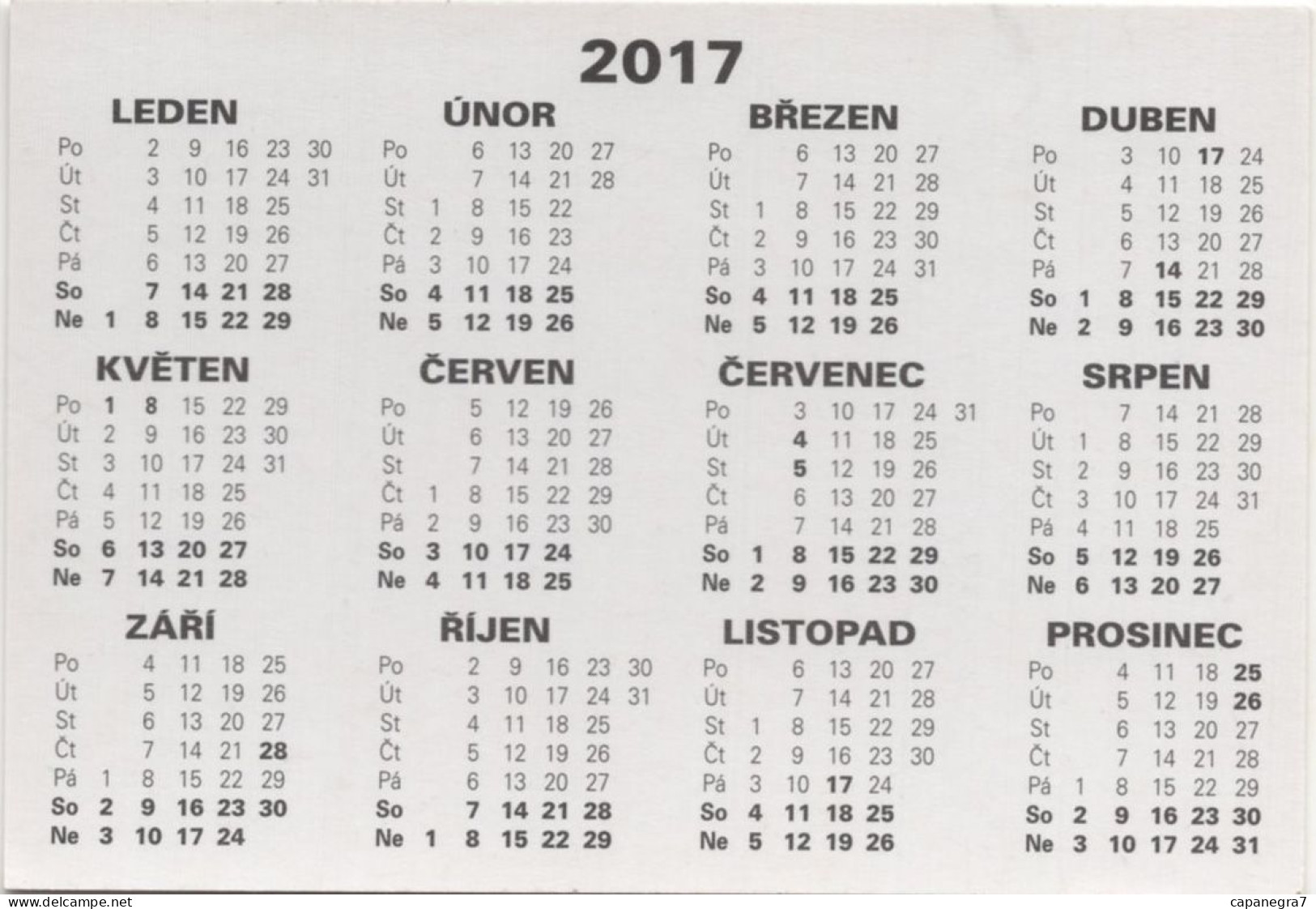 1 Calendars Models Of Steam Locomotives 2016, 2 Calendars Models Of Steam Locomotives 2017, Czech Rep, - Tamaño Pequeño : 2001-...