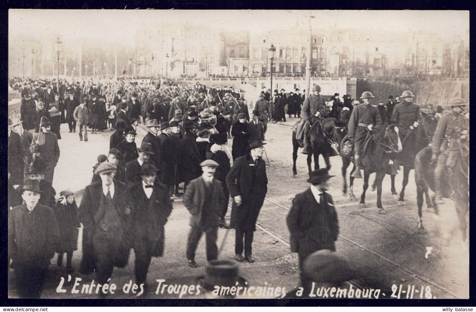 +++ CPA - Carte Photo - LUXEMBURG - LUXEMBOURG - Entrée Des Troupes Américaines - 21 Novembre 1918  // - Luxembourg - Ville