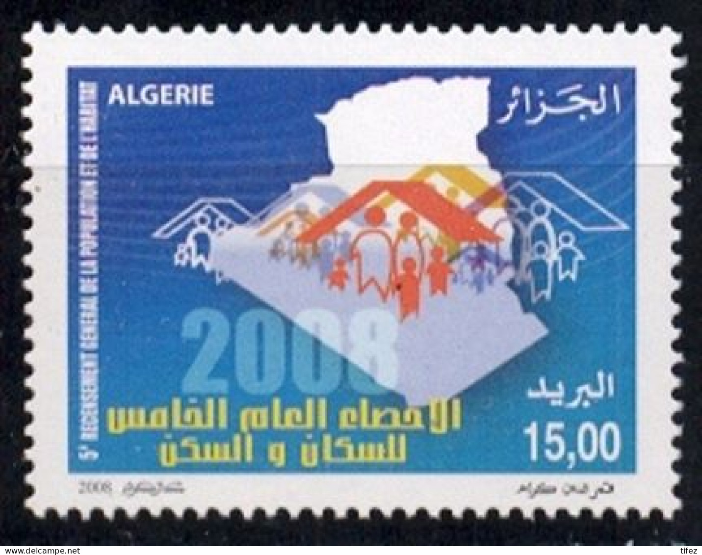 Année 2008-N°1487 Neufs**MNH : 5e Recensement Général De La Population Et De L'habitat - Algeria (1962-...)