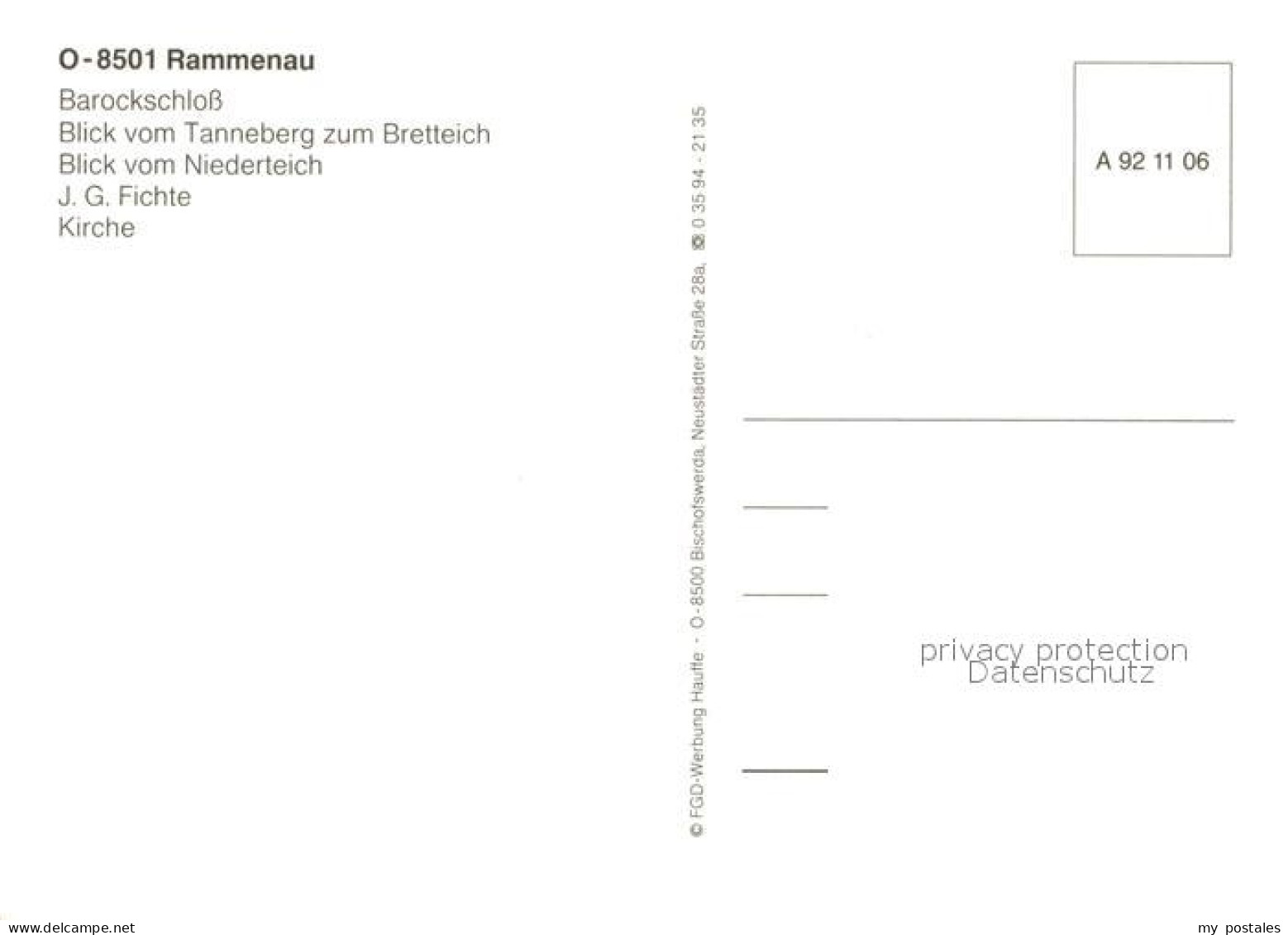 73180443 Rammenau Barockschloss Tanneberg Zum Bretteich Kirche  - Andere & Zonder Classificatie