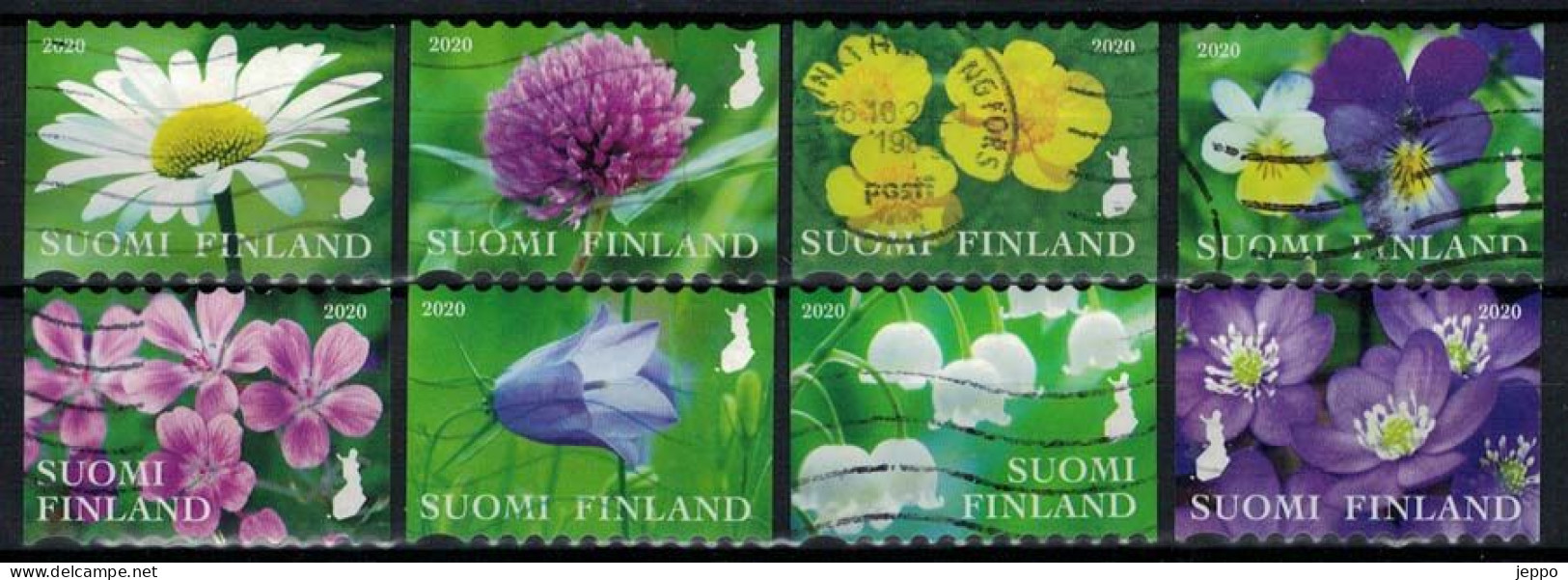 2020 Finland, Wild Flowers, Complete Used Set. - Gebraucht