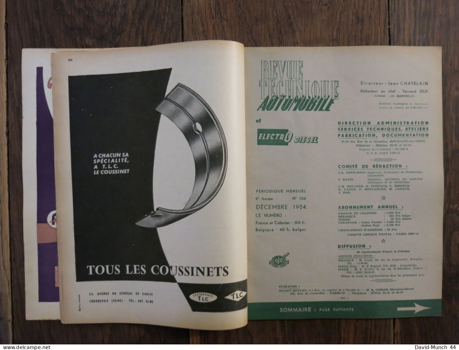 Revue Technique Automobile # 104. Décembre 1954 - Auto/Motorrad